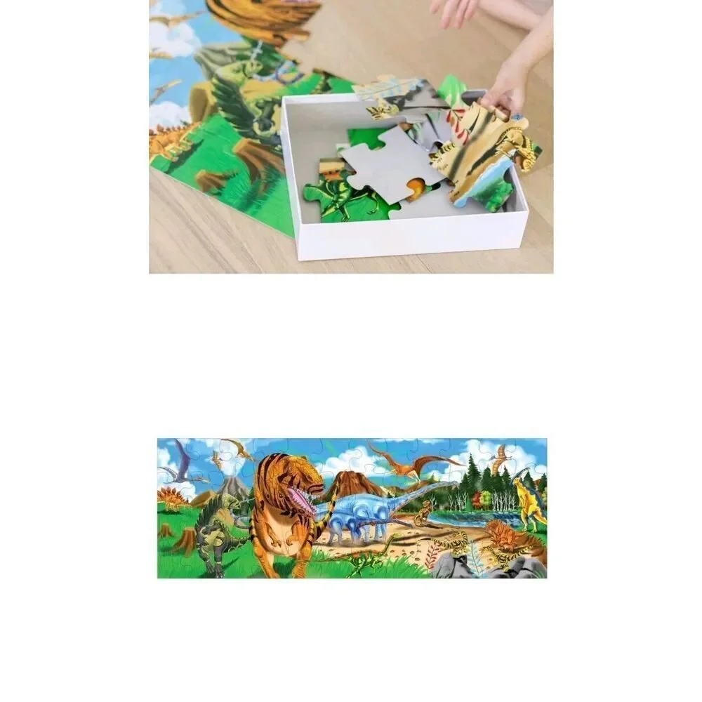 Melissa & Doug 48 Piece Floor Puzzle: Land of Dinosaurs COMPLETE Dinosaur Puzzle